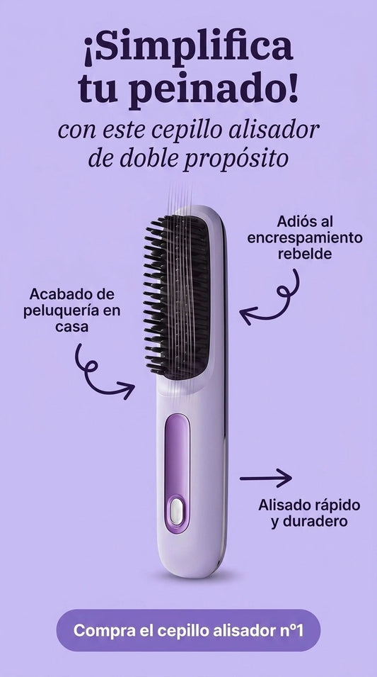 Mini Cepillo Alisador De Pelo Caliente
